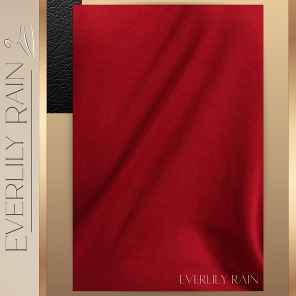 Burgundy Red Dolman Sleeve Top - Picture 6 of 9